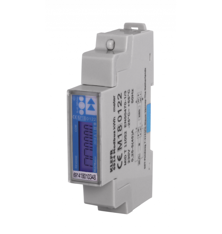 Energy meter KLEFR 6914 – 1 Ph. 45A MID Modbus