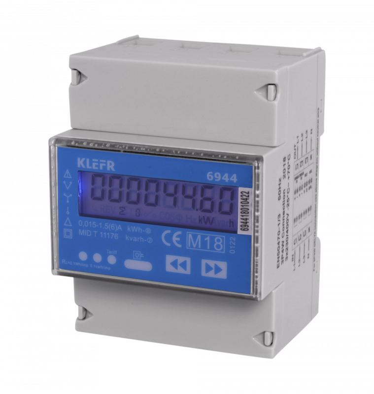 Energy meter KLEFR 6944 – 3 Ph. CT MID Modbus