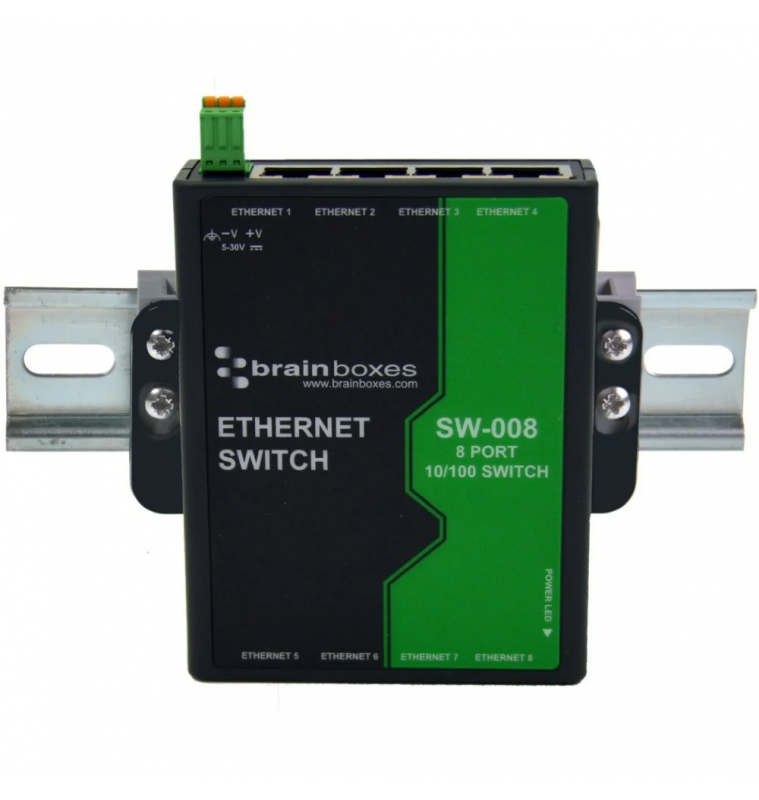 DIN Rail Ethernet Switch 8 Ports
